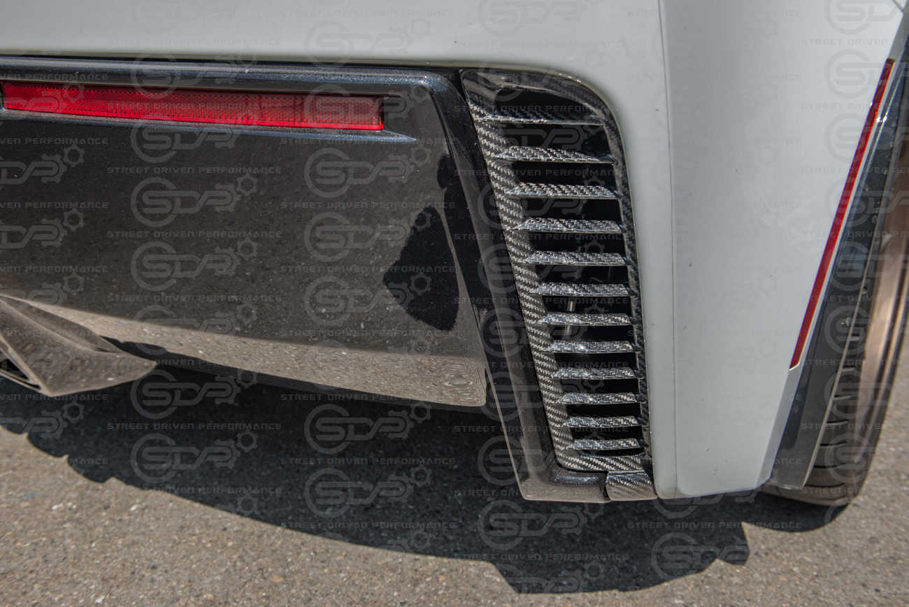2014-2017 Corvette C7 | Z06 Factory Style CARBON FIBER Rear Diffuser Vents (Pair)
